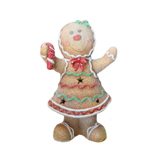 Decoración Galleta de Jengibre Niña de Cerámica (41cm)