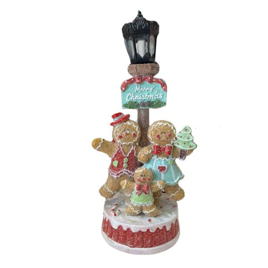 Decoración Galletas de Jengibre con Farol de Cerámica (33cm)