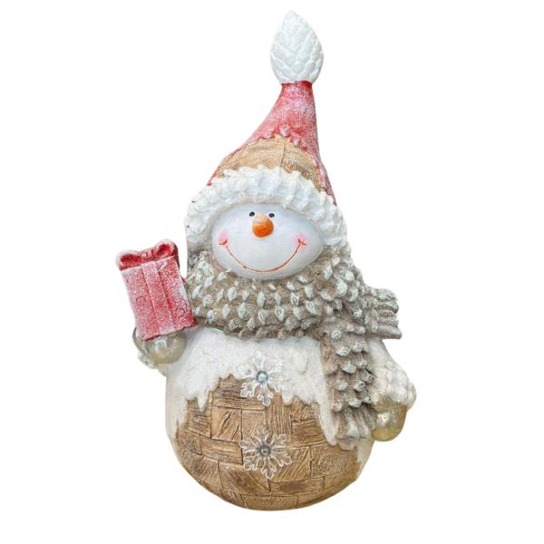 Decoración Muñeco de Nieve de Cerámica (49cm)