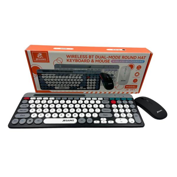 Teclado Para Computadora Jb-391 Modo Dual Bluetooth + 2.4G Negro