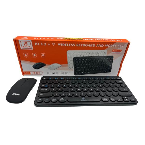 Teclado + Mouse Para Computadora Jb-322 Bluetooth + Wireless Negro