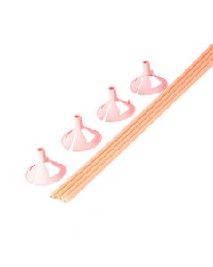 Base Para Globo Plástica Estandar 36und Rosado