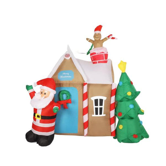 Inflable Casa Navideña y Santa