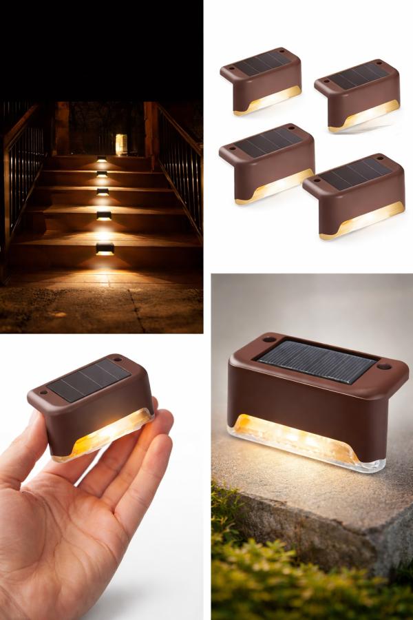Luces Solares Para Escaleras- 4 Unidades Por Paquete