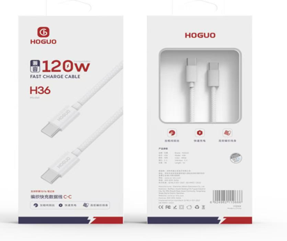 Cables Usb Tipo-C  A Lightning Hoguo H36 120W Blanco