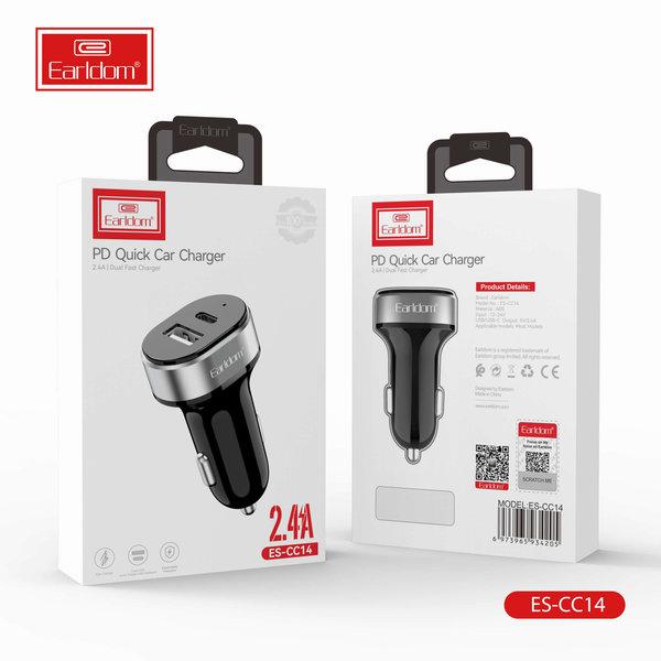 Cargador Cubo Carro  Es-Cc14I  Earldom