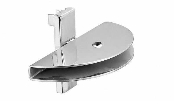 Soporte Central Para Estante Cristal Cromado