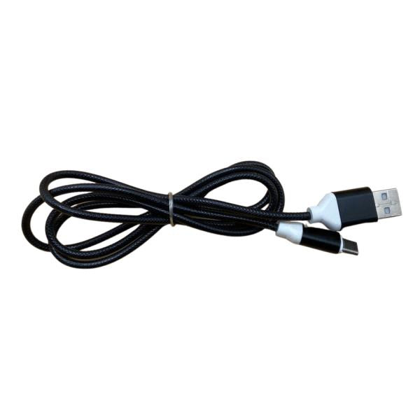 Cables Usb Tipo-C Con Lineas De Relieve Color Negro