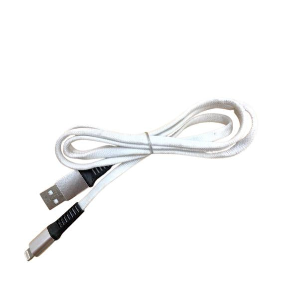 Cables Usb Lightning Iphone Plano Color Blanco