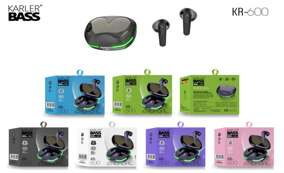 Audífonos Bluetooth Series KR-600 Karler Negro