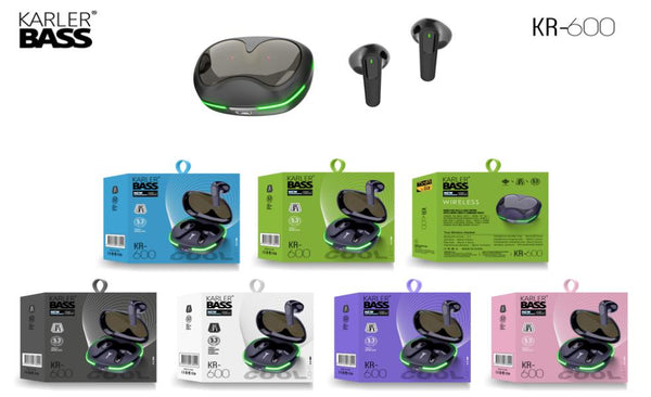 Audífonos Bluetooth Series KR-600 Karler Negro
