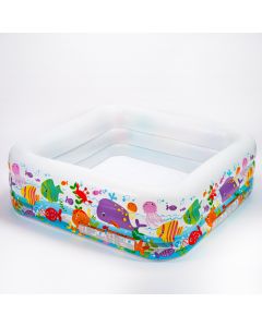 Piscina Plástica Intex Cuadrada Acuario