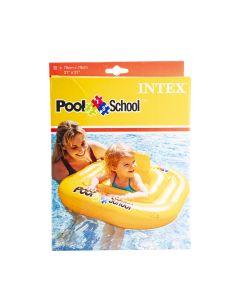 Flotador Inflable Plástico Para Bebé Liso Pool School 79x79cm Amarillo