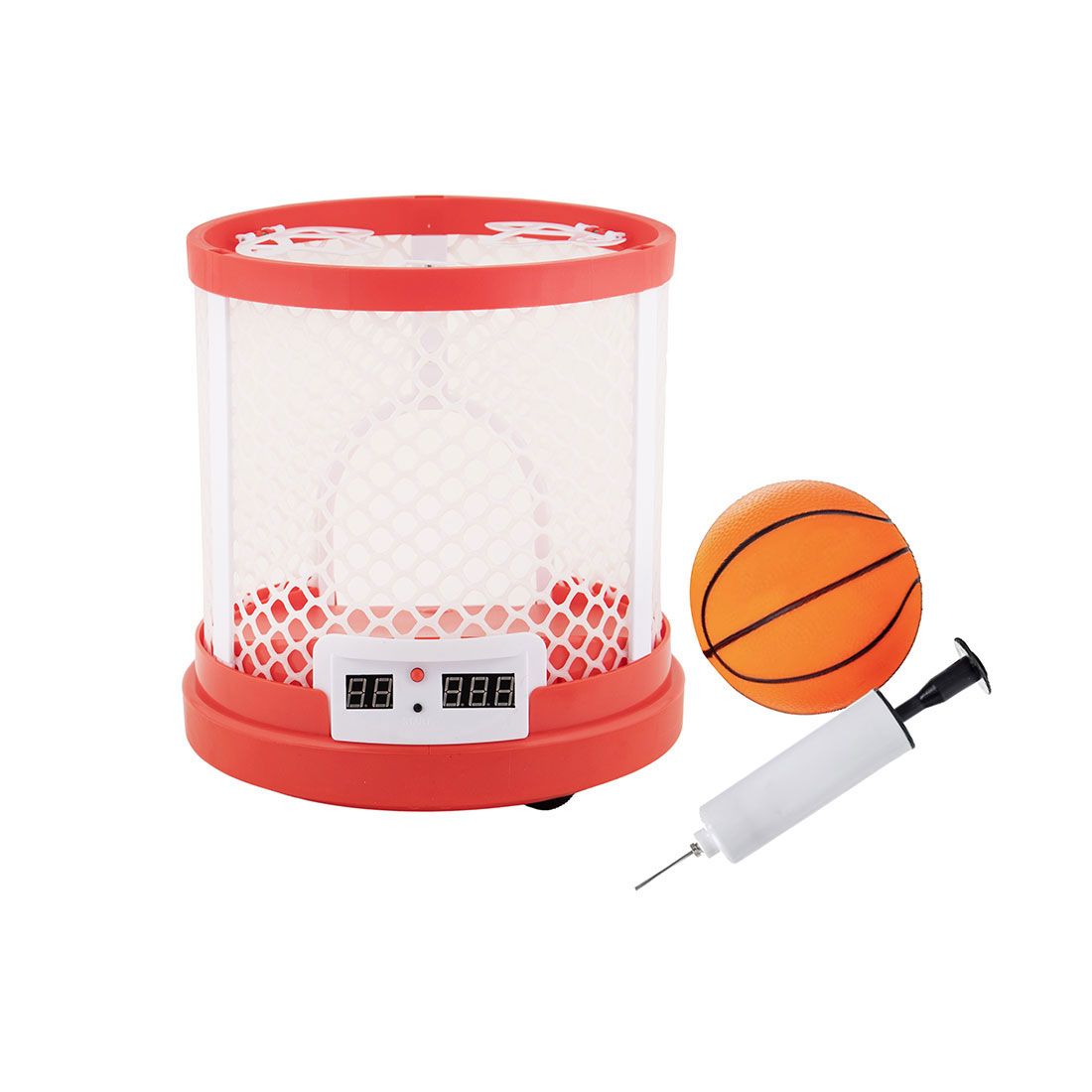Mini Canasta Básquetbol Plástico Y Pvc 27x28cm 5unds