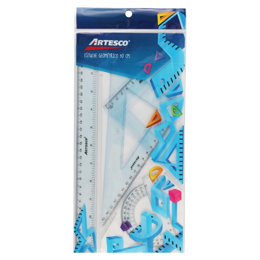 Juego De Geometría Artesco -4 Pzas/30cm