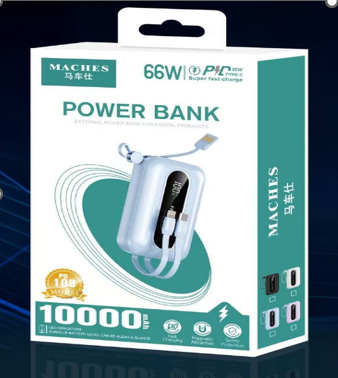 Power Bank PD108 10000MAH Carga Rápida 66W Negro