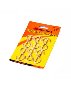 Gancho Metálico Con Rosca 1 1/4pulg 12pzas Dorado