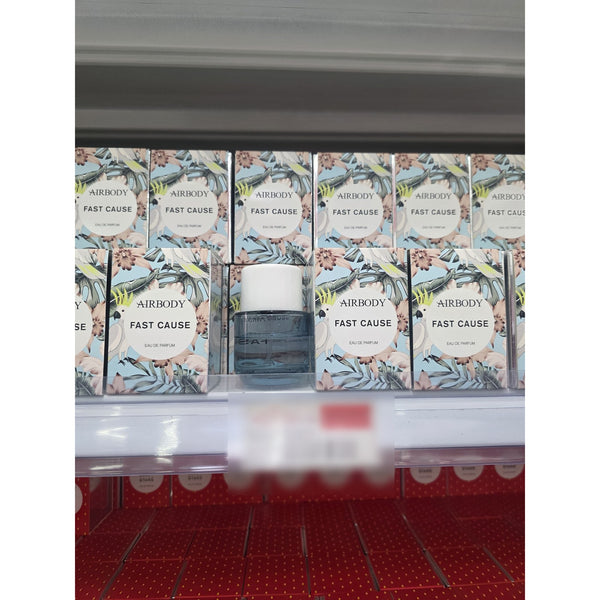 Perfume AIRBODY Fast Cause Eau de Parfum Frasco Cuadrado Tapa Blanca
