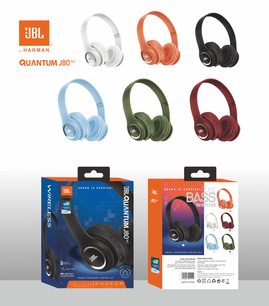 Audífonos Bluetooth Audio JBL Modelo J80NC Negro