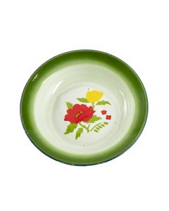 Plato Loza Estampado Flores 22cm