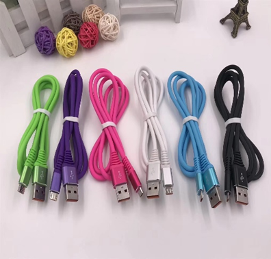 Cables Usb Micro V8 De Alto Brillo Color Negro
