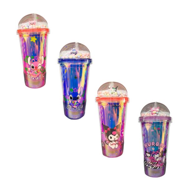 Vaso Plástico De Stitch Y Kuromi Varios Estilos A Elegir