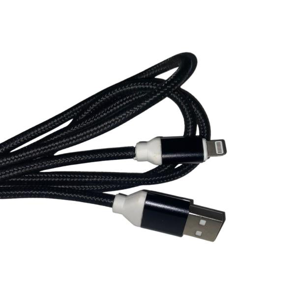 Cables Usb Lightning Iphone Liso 1.5 Metros Carga Rapida Color Negro