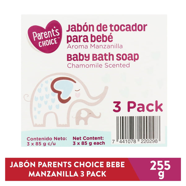 Jabón Parents Choice Bebe Manzanilla 3 Pack - 85 G