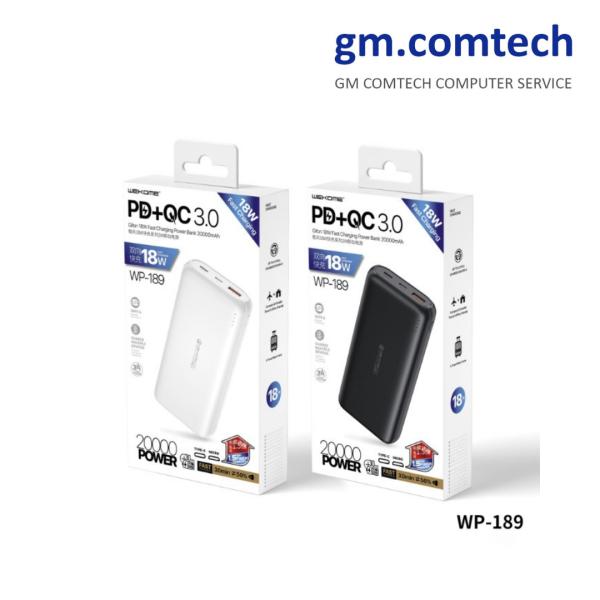 Bateria Emergencia Wp-189 20000 Mah 18W Wekome Negra