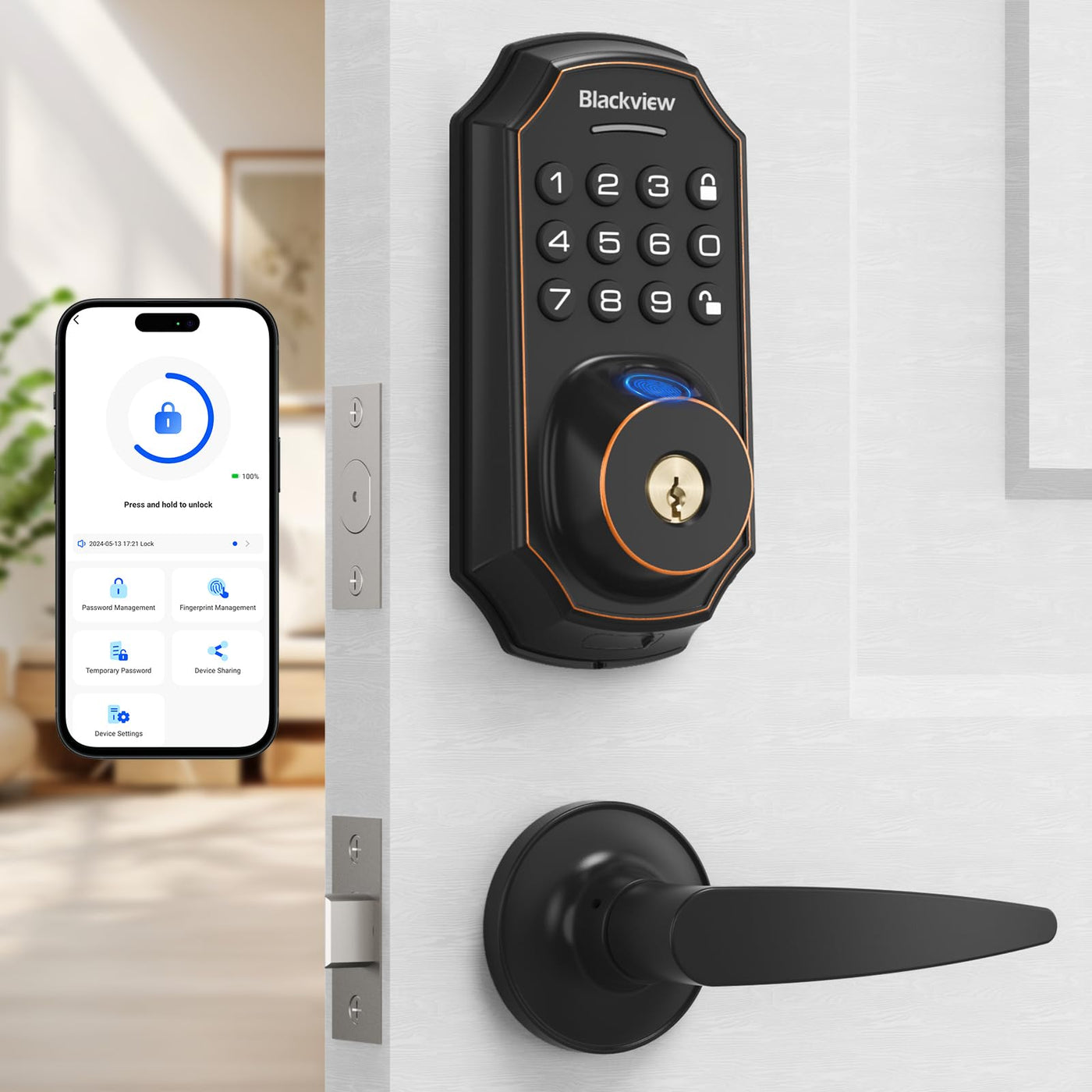 Cerradura Inteligente con Huella Digital y App para Puerta