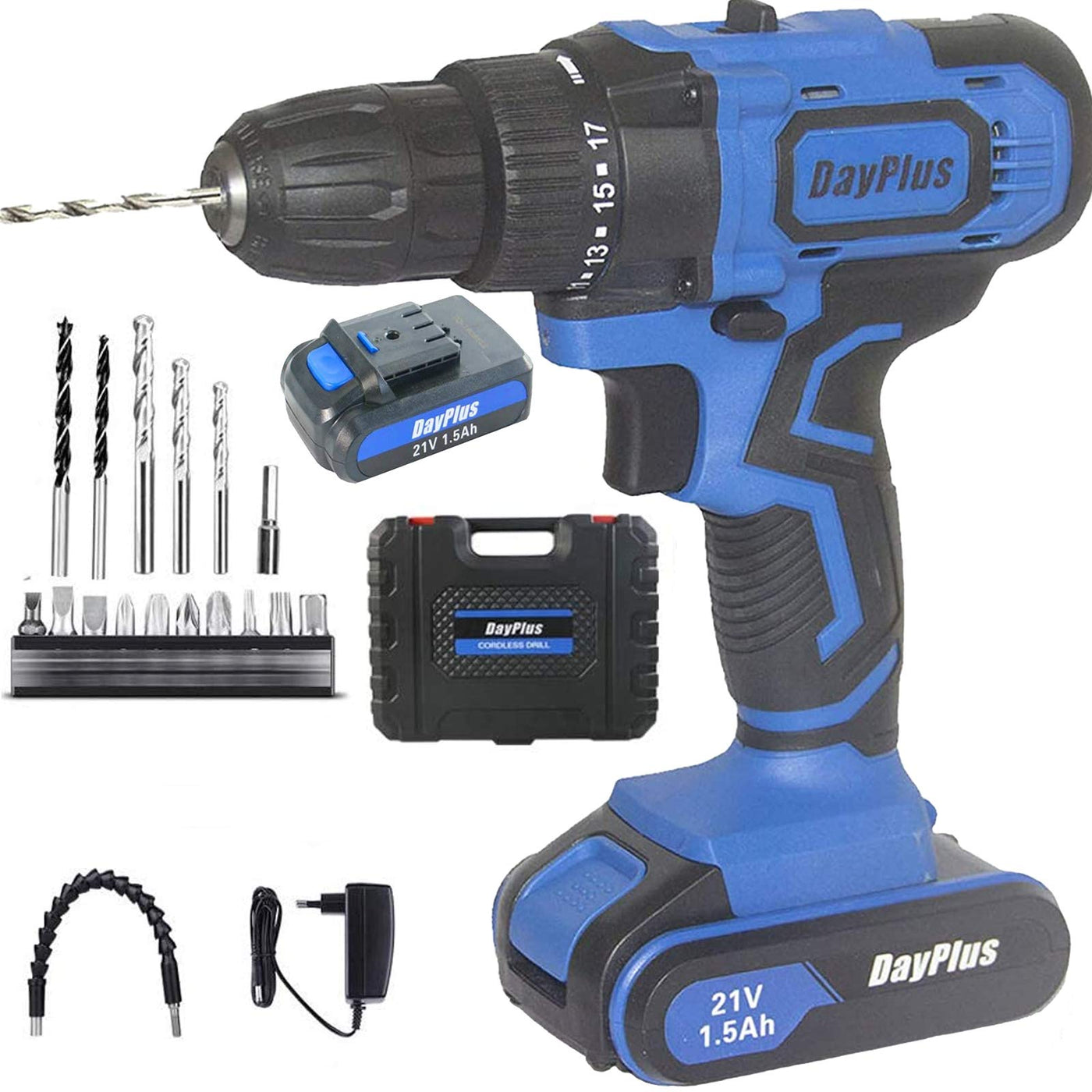 Taladro Percutor Inalámbrico 21V con Batería