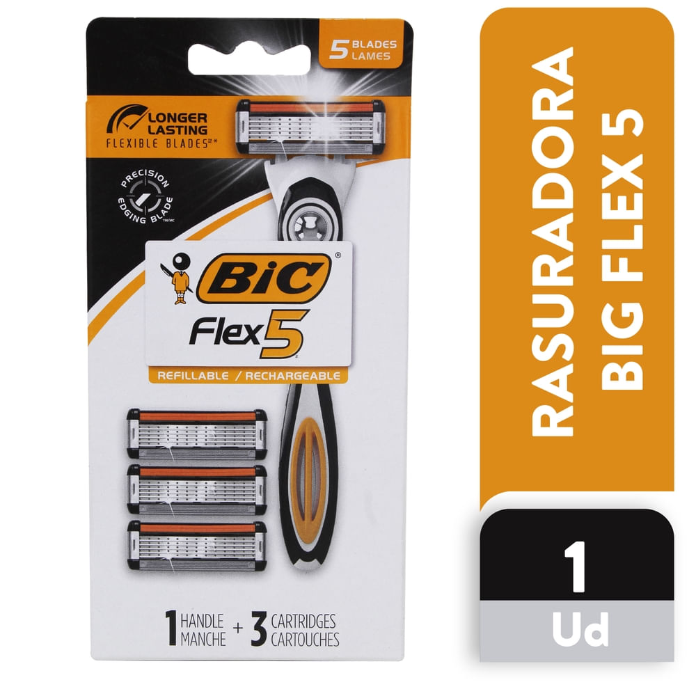 Rasuradora Bic Cuchillas Flexibles Recargable - 4 Pzas