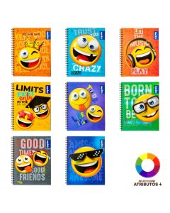 Cuaderno Doble Anillo Smileys