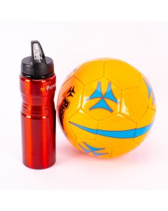 Combo Pioneer Balon #5 Con Botella Aluminio Colores Surtidos