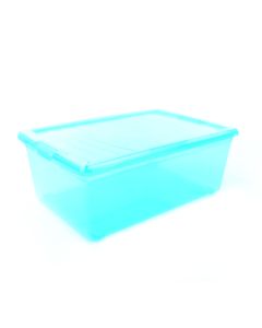 Caja Plástica Home Pro Transparente Celeste 12.5l