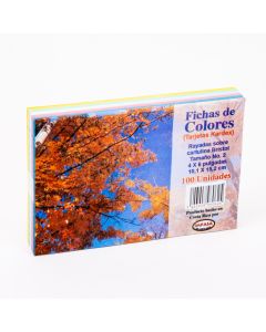 Fichas Colores Rayadas Tamaño No.2 100und