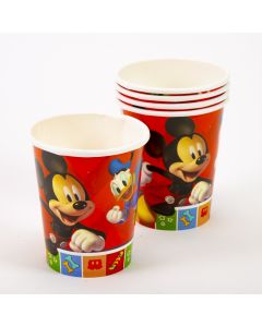 Vaso Cartón Mickey Mouse 9oz 6und