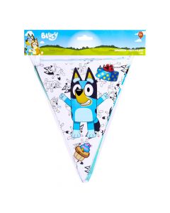 Banderin Papel Estampado Bluey Multicolor