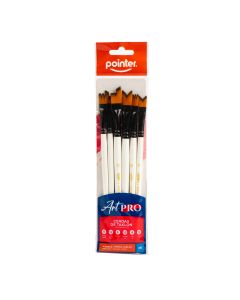 Pincel Madera Liso 8-10-12 6und Blanco Y Negro Surtido