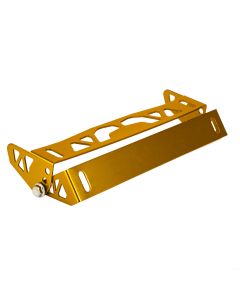 Porta Placa Metal Ajustable Amarillo
