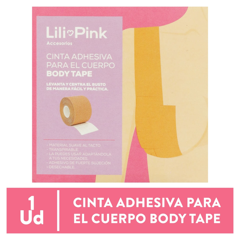 Cinta Adhesiva Para El Cuerpo Lilli Pink Body Tape Transpirable 1 Ud - 100 G