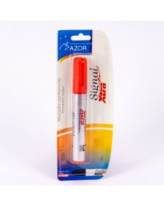 Marcador Permanente Rojo Punta Cincel Rellenable