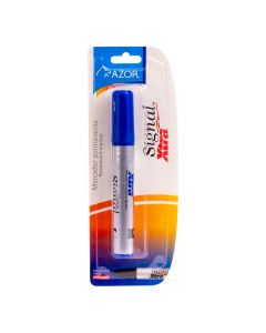 Marcador Permanente Azul Punta Cincel