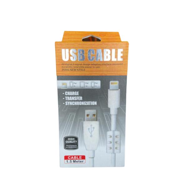 Cables Usb Lightning Iphone 1.5M  Carga Rapida Grueso Griffin Color Blanco