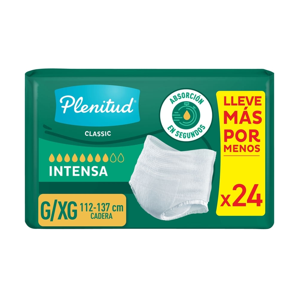 Pants Desechables Para Adulto Plenitud Classic G/xg - 24 Unidades