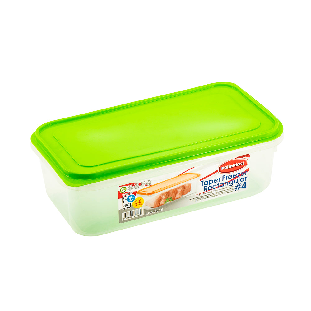 Recipiente Con Tapa Plástico Liso 3.5l #4 Surtido
