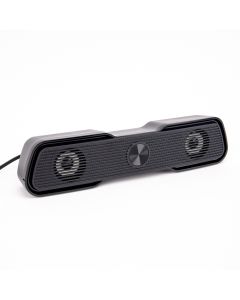 Barra Sonido Plástico Gamer Con Luz Led 2.0 12w Negro