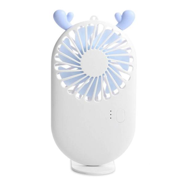 Abanico Ventilador Para Mano Portatil Blanco