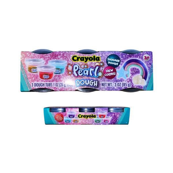 Kit De Plastilina Pearl Dough Crayola (3 Unidades)