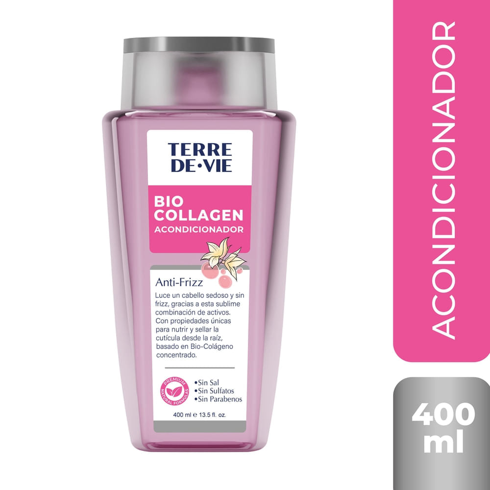 Acondicionador Bio Collagen Terre De Vie Anti-frizz - 400 Ml